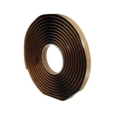 3M Windo-Weld 08610 Round Ribbon Sealer, 1/4 in x 15 ft Roll, Paste, Black