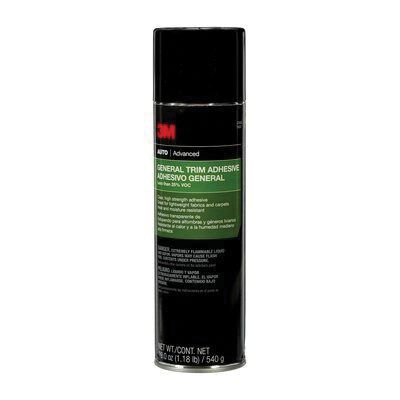 3M 39187 General Trim Adhesive, 19 oz Aerosol Can, Aerosol, Clear/Amber