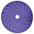 Cubitron II 31484 737U Series Multi-Hole Clean Sanding Abrasive Disc, 6 in Dia, 400+ Grit, Hook and Loop, Purple