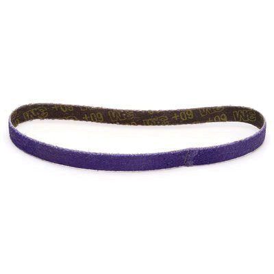 Cubitron II 33439 786F Series File Belt, 3/8 in W x 13 in L, 60+ Grit, Purple