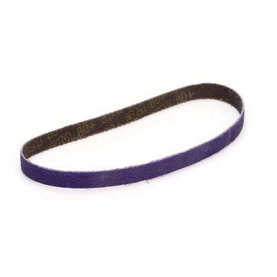 Cubitron II 33440 786F Series File Belt, 3/8 in W x 13 in L, 80+ Grit, Purple