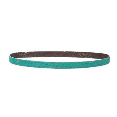 Green Corps 36518 Abrasive File Belt, 1/2 in W x 18 in L, 80 Grit, Green