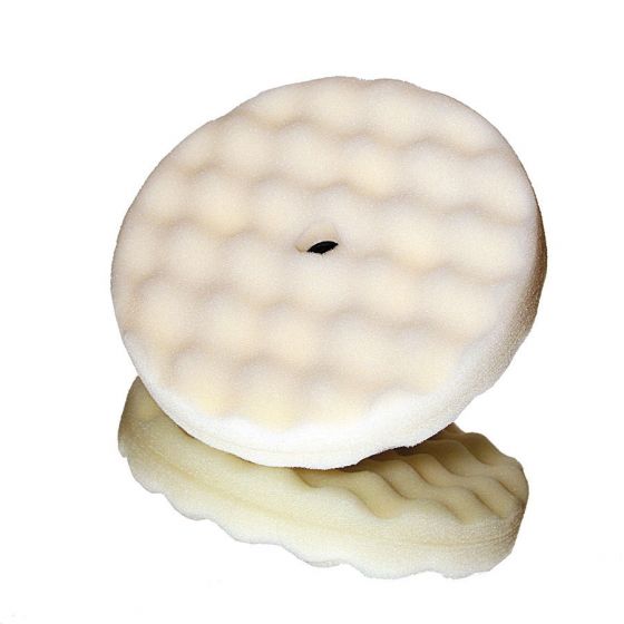 Perfect-It 05706 Double-Sided Compound Pad, 8 in Dia, Hookit Attachment, Foam Pad, White