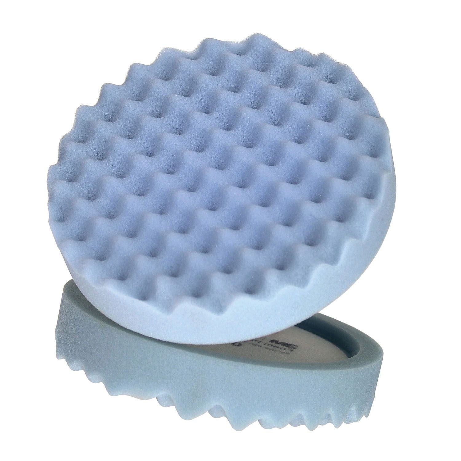 Perfect-It 05733 Single Sided Ultrafine Polishing Pad, 8 in Dia, Hook and Loop Attachment, Foam Pad, Blue