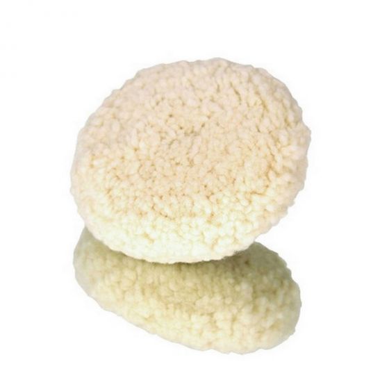 Perfect-It 33287 Double Sided Compounding Pad, 6 in Dia, Quick Connect Attachment, Wool Pad, White