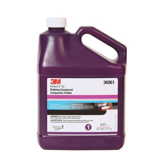 Perfect-It 36061 EX AC Rubbing Compound, 1 gal Bottle, White, Liquid