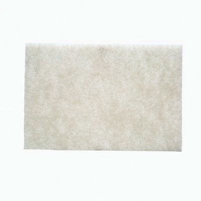 Scotch-Brite 07445 Non-Woven Hand Pad, 6 in W x 9 in L, 1200 Grit, F Super Fine Grade, White