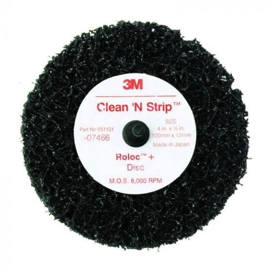 Scotch-Brite 07466 Non-Woven Quick-Change Clean and Strip Disc, 4 in Dia, 1/4 in Center Hole, Extra Coarse Grade