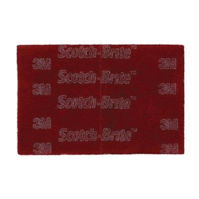 Scotch-Brite 64926 Non-Woven Hand Pad, 6 in W x 9 in L, A Very Fine Grade, Maroon